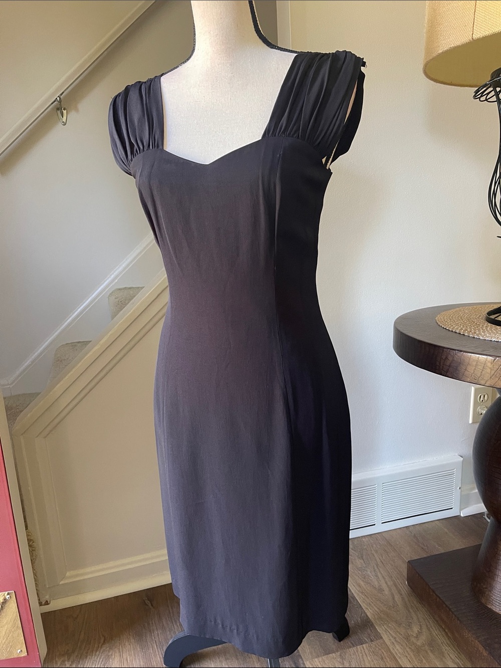 Vintage Maggy London for Jeannine Booher Sophisticated Little Black Dress Size 6